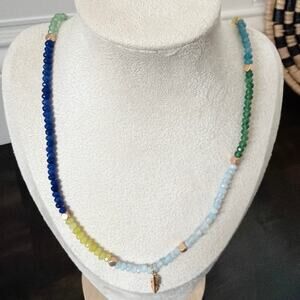 Second Bloom Studio Artisan Made Rainbow Agate Wrap Necklace 24" Bracelet Gold